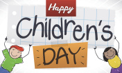 kids holding   greeting message for children's day