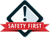 safety first sign illustration