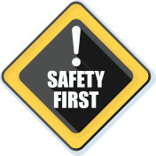 safety first sign illustration