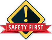 safety first sign illustration