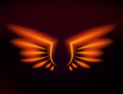 bird fire wings vector fantasy feather burning fly mystic glow