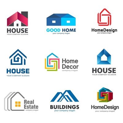 房地产和建筑的标志集.矢量房子标志模板
