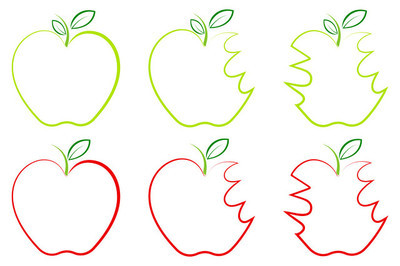 不同形状的苹果
