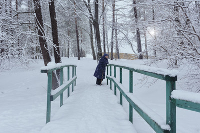 风雪中的废旧铁栅栏相关的图片