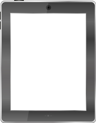 空白屏幕上白色隔离与现实 tablet pc 计算机