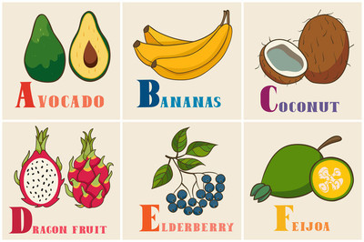 字母和水果套