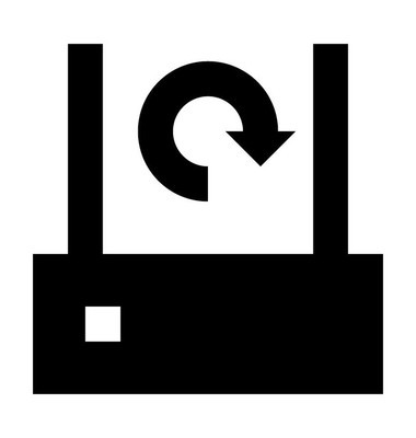 reset modem flat vector icon