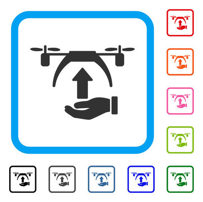 无人机起飞框架图标