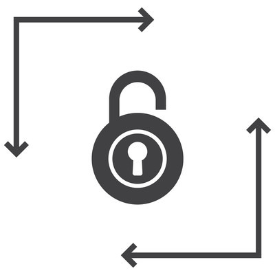 打开的锁状图标