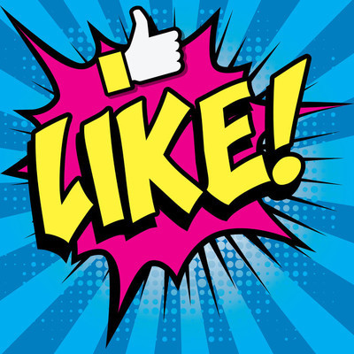 pop art comics icon "like!