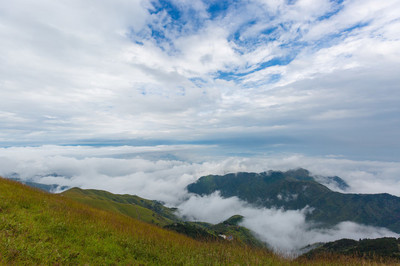 2018年中秋跟徒步團來到江西武功山,從吉安安福上山,徒步5600多臺階