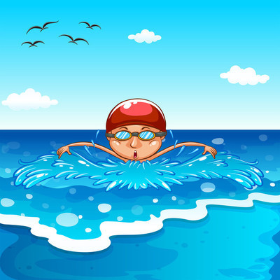 自由泳照片卡通图片