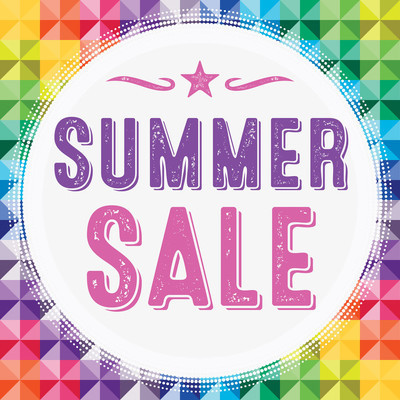 colorful summer sale vector graphic