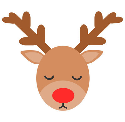 可爱的可爱卡通驯鹿矢量图