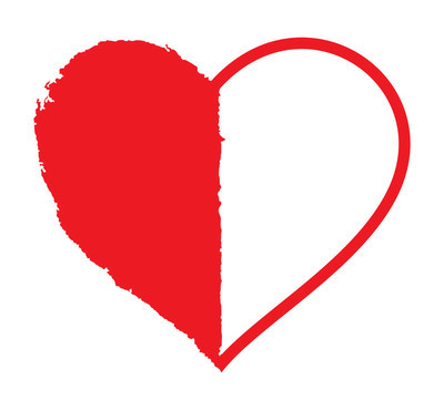 简单的心,在白色