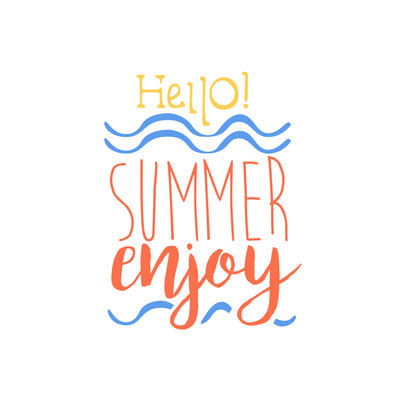 hello summer colorful ad
