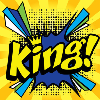pop art comics icon "king!